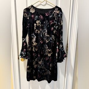 Nine West Burnout Velvet Print Dress Mini